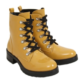 Boots laquées jaune 7982-PA Jaune