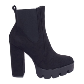 Bottines noires sur la plateforme Bottines Jodhpur DA30P Noir