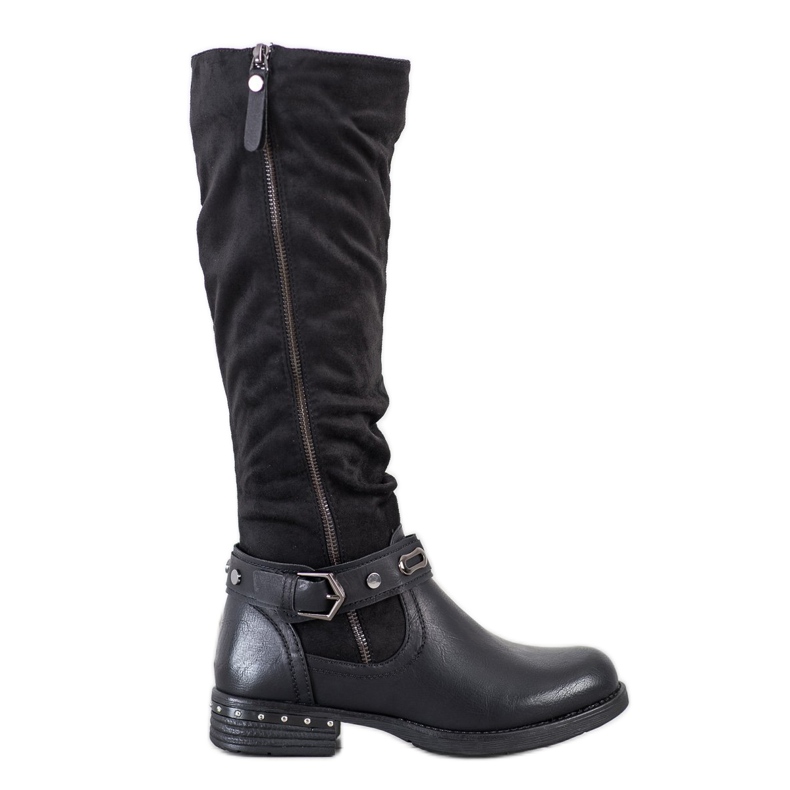 SHELOVET Bottes avec ceinture décorative le noir SHELOVET Bottes avec ceinture décorative le noir