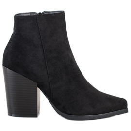 Super Me Bottes noires sur un poste large le noir