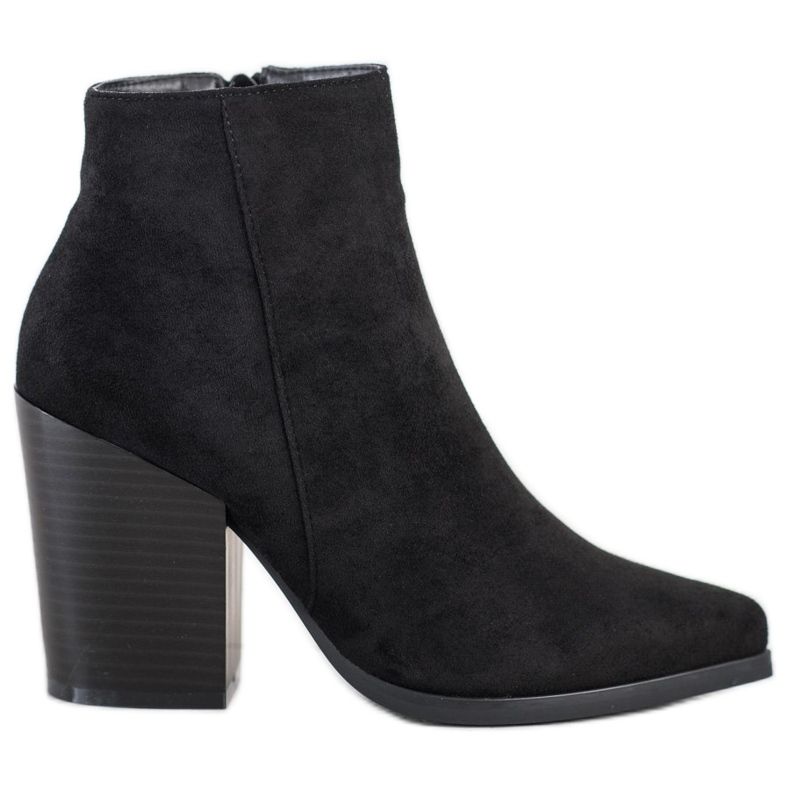 Super Me Bottes noires sur un poste large le noir