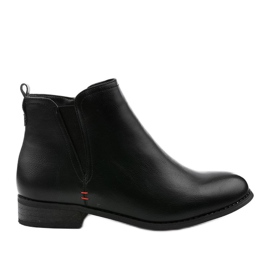 Bottes isolées noires avec une fermeture éclair Simplegleam le noir