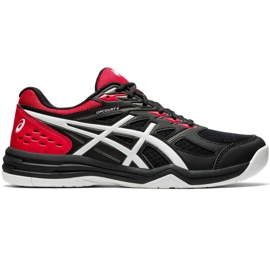 Asics Upcourt 4 noir-rouge 1071A053 002 chaussures de volley-ball pour hommes multicolore