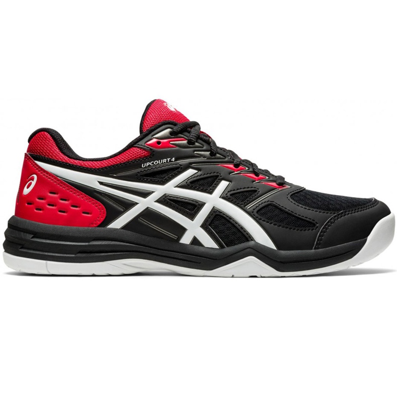 Asics Upcourt 4 noir-rouge 1071A053 002 chaussures de volley-ball pour hommes multicolore le noir