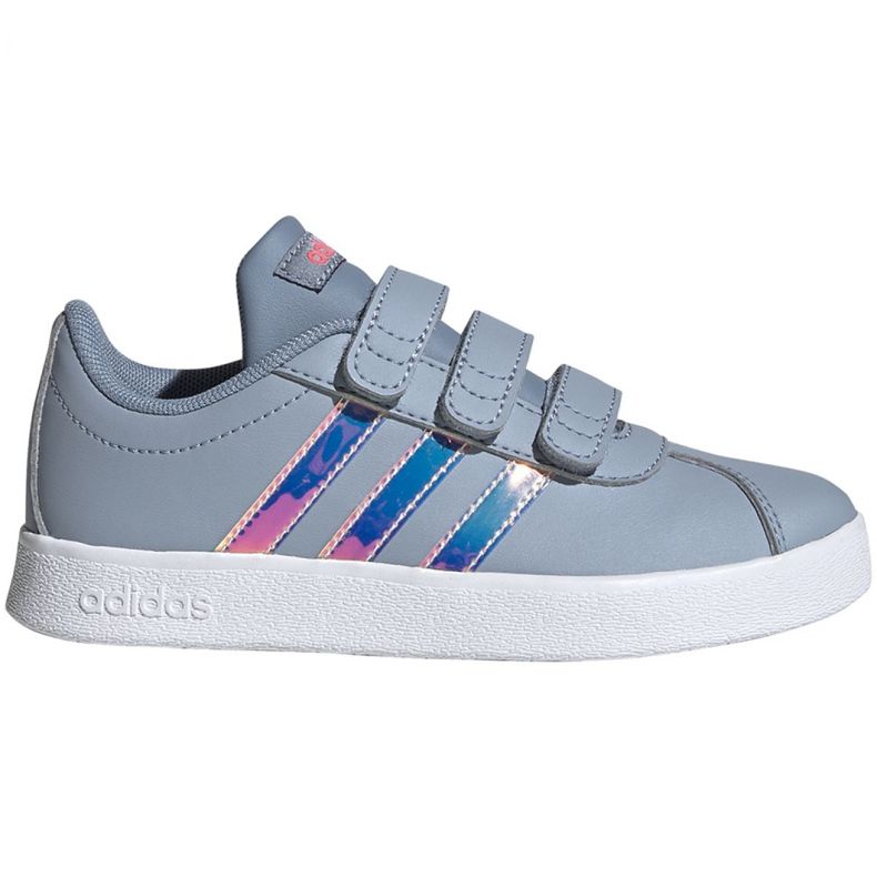 Adidas Vl Court 2.0 Cmf Jr FW4958 chaussures gris Adidas Vl Court 2.0 Cmf Jr FW4958 chaussures gris