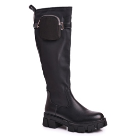 SEA Bottes noires pour femmes Remy avec un rein