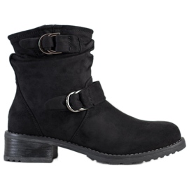 SDS Bottines en daim noir