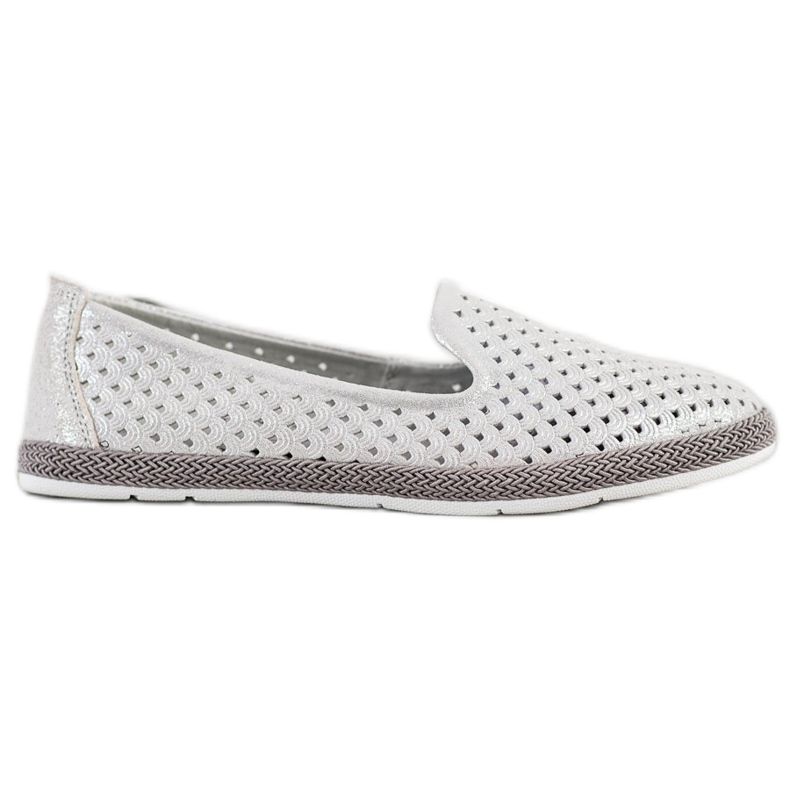 Goodin Seigneurs ajourés en cuir blanche argent