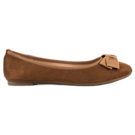 Clowse Ballerines élégantes avec un nœud brun