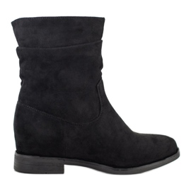 Queentina Bottes avec une tige large noir