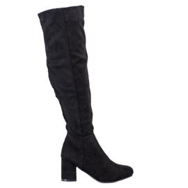 Fashion Bottines en daim noir le noir
