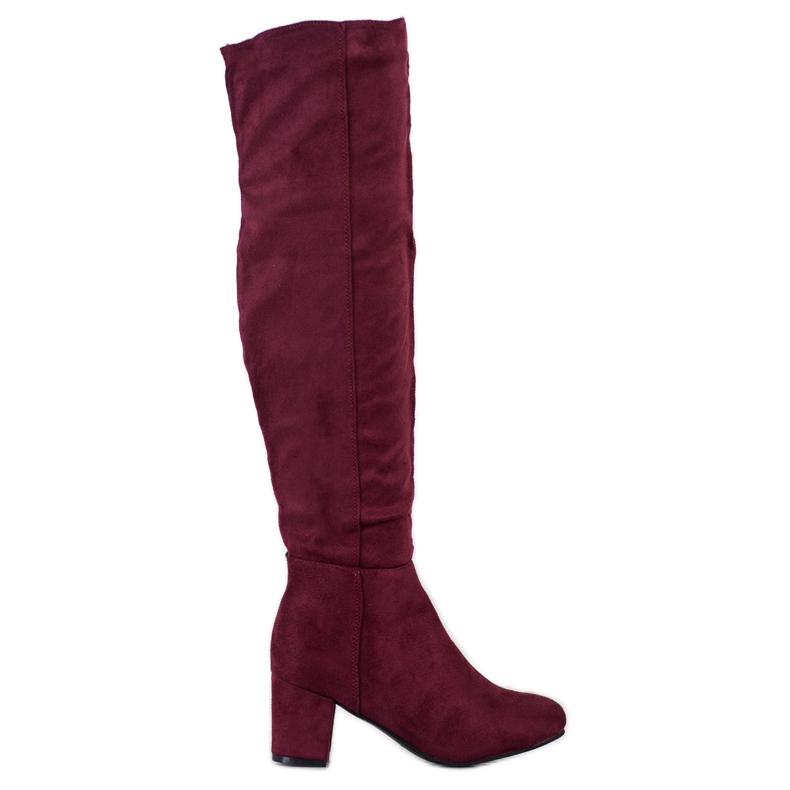 Fashion Bottines en daim marron rouge