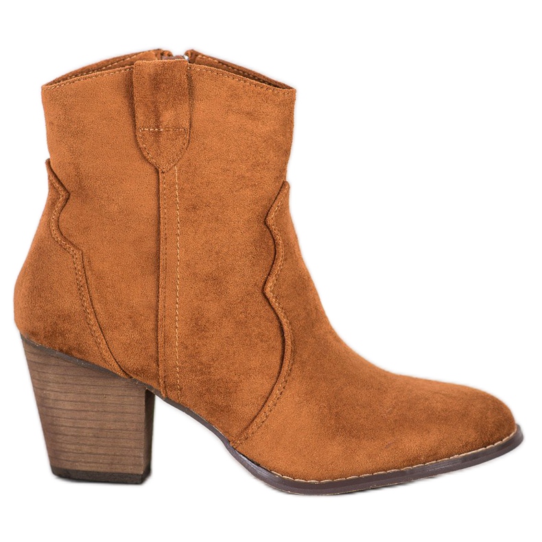 Bestelle Bottes de cowboy en daim sur le pilier brun Bestelle Bottes de cowboy en daim sur le pilier brun