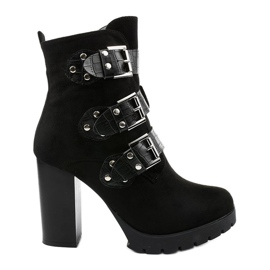 Bottines en daim noir sur le poteau Lilybank le noir