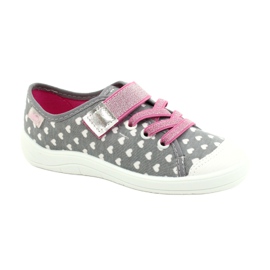 Chaussures enfant Befado 251X159 blanche rose argent gris Chaussures enfant Befado 251X159 blanche rose argent gris