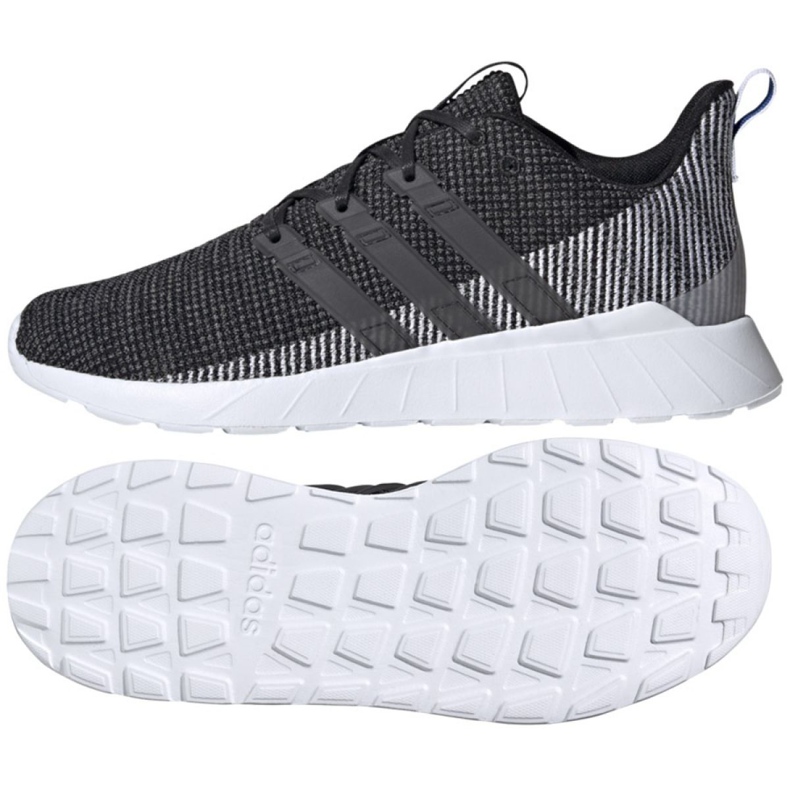 Chaussures Adidas Questar low M FW5111 blanche le noir gris