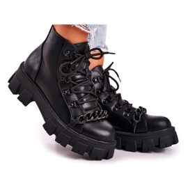 SEA Bottes pour femmes Workers On The Platform Black Chain le noir