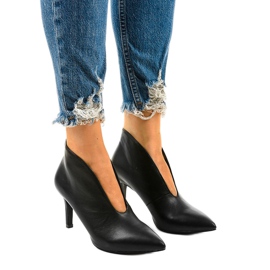 Bottines noires à enfiler avec découpes NS128P le noir