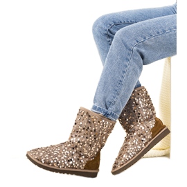 Bottes isothermes beiges emu Stouteyes brun