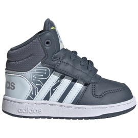 Chaussures Adidas Hoops Mid 2.0 I Jr FW4925 blanche gris Chaussures Adidas Hoops Mid 2.0 I Jr FW4925 blanche gris