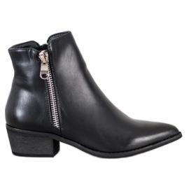 Queentina Bottes confortables en Spitz noir
