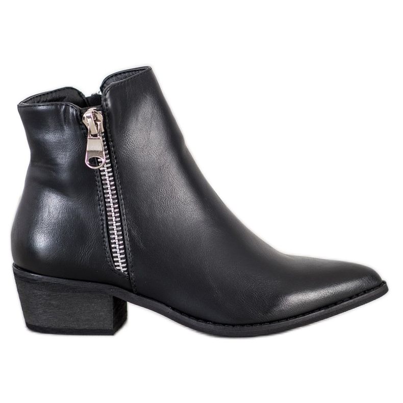 Queentina Bottes confortables en Spitz le noir