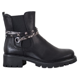 Super Me Ouvriers du cuir écologique noir