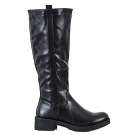 Balada Bottes décontractées en cuir écologique le noir