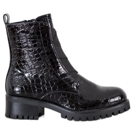 Super Me Imprimé serpent de travail noir