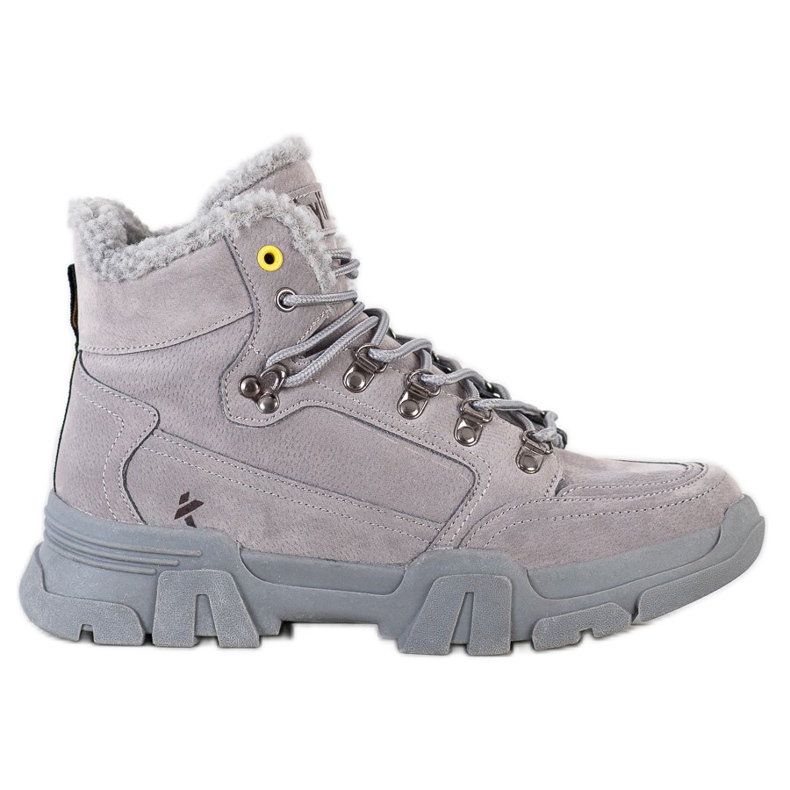 Kylie Trappeurs avec peau de mouton gris