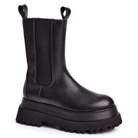 SEA Bottines Femme Massive Platform Noir Beatrice le noir