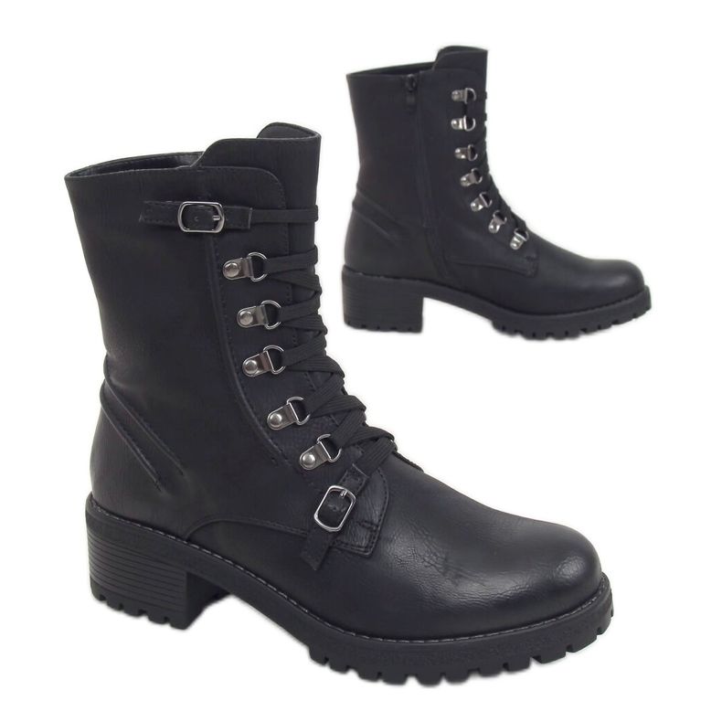 Bottes militaires noires 361 Noir le noir