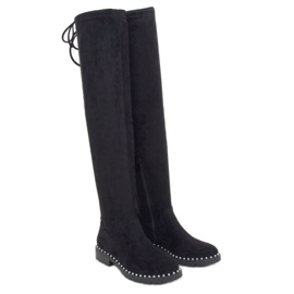 Bottes de mousquetaire noires 8375-PG Noir le noir