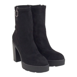 Noir 9513 Bottines compensées noires