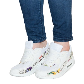 Baskets de sport Flowers R-29 Blanc blanche