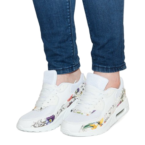 Baskets de sport Flowers R-29 Blanc blanche