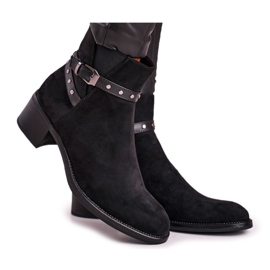 Bottes Femme Sergio Leone Suede Noir BT615