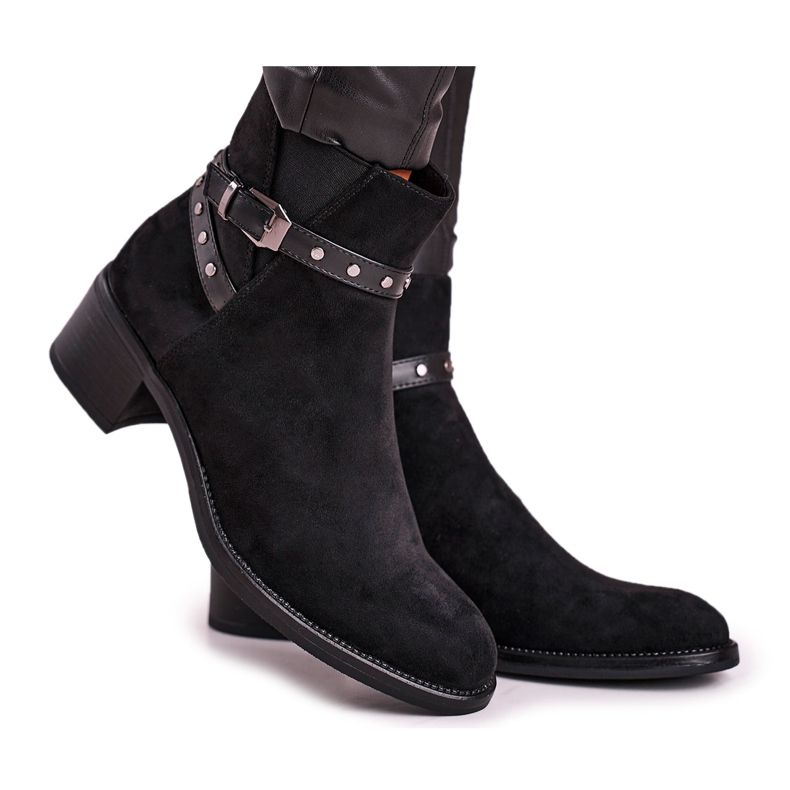Bottes Femme Sergio Leone Suède Noir BT615 le noir