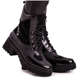 Bottes Workers Warmed Noir Imprimé Animal Helena le noir