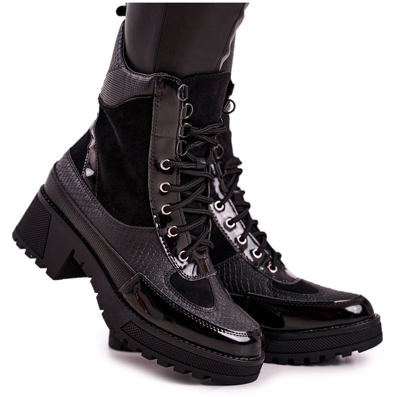 Bottes Workers Warmed Noir Imprimé Animal Helena le noir