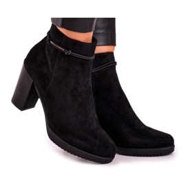 Bottes Sur Le Talon Sergio Leone Suede Noir BT306
