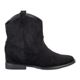 SHELOVET Bottes de cowboy chaudes sur un coin caché noir