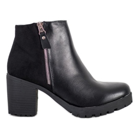 Queen Vivi Bottes noires à la mode le noir
