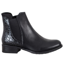 Kayla Bottes décontractées à imprimé serpent noir