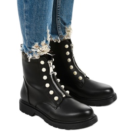 Bottes de travail plates noires pour femmes le noir