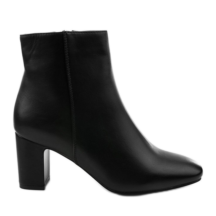 Bottines en éco-cuir noir sur le poteau Nilandaley le noir
