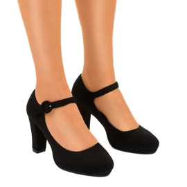 Escarpins en daim noir sur le montant Liayarus