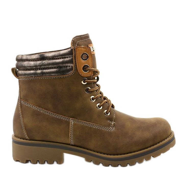 Bottines à lacets kaki avec doublure Halitta Bottines à lacets kaki avec doublure Halitta