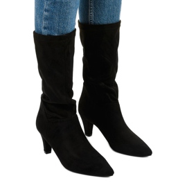 Bottes noires sur un talon épais de Fourmane le noir