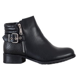 Kayla Bottes décontractées avec boucle le noir Kayla Bottes décontractées avec boucle le noir